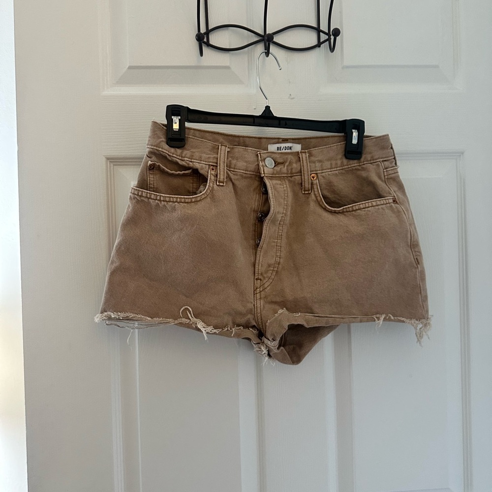 Women's Tan Denim Shorts